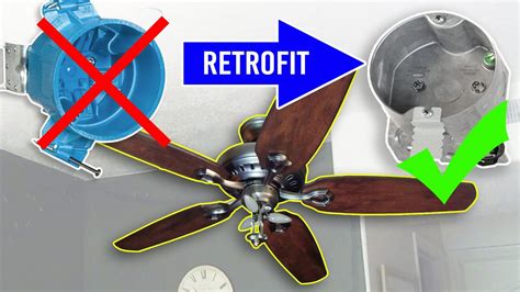 can my junction box support a ceiling fan|ceiling fan junction box adapter.